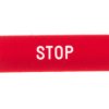 Etykieta opisana 8x27mm czerwona STOP do uchwytów 30x40mm ZBY02304