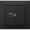 Vestra Gniazdo antenowe TV pojedyncze typ ff bez ramki podtynkowe IP20 czarny 3886-19