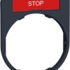 Label holder, printed with "STOP", for Harmony XB4F/XB5F, ZBYF2304