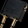 CA1089 Audio adapter, 2x 3.5 mm 2-pin/M to 3.5 mm 3-pin/F, 90° angled,