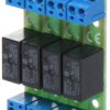 Moduł przekaźnikowy zwierny 4 wyjścia 10-16VDC 10A(max), 30VDC/50VAC (max) wyjście 4xNO PK4-12-ZN/S