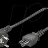 Mains power cable for Notebook, cloverleaf, black