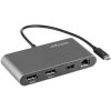 StarTech.com TB3DKM2DPL Dual-Monitor Thunderbolt Mini Dock, 4K 60Hz DisplayPort