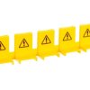 Osłona przed dotykiem do szyn grzebieniowych kołkowych i widełkowych (5modułów) żółta KZ059