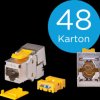 WKS JACK KAT6A STP EA 48 Keystone RJ45 female > LSA Cat.6a, 48 pieces