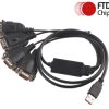 Poczwórny konwerter USB-4x RS232 kabel (FTDI FT4222)