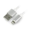 Przewód silikonowy USB A - Lightning do iPhone/iPad/iPod - 1m biały