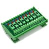 Electronics-Salon DIN Rail Mount 100~250VAC 8 Channel Fuse Interface Module, with Fuse Fail Indication.