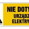 ZNAK - HB001 Nie dotykać! Urządzenie elektryczne 15 x 5 cm FN - Folia samoprzylepna