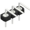 Pin header, 3 pole, pitch 2.54 mm, angled, black, 10044027