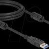 81101 USB 3.0 cable, A plug to B plug, 90° left, 2 m