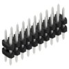 Pin header, 20 pole, pitch 2 mm, straight, black, 10063009