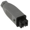 Wzmocnione złącze zasilania 16A Gniazdo 250 V 2P + E Żeński Hirschmann Czarny, szary Montaż na kablu IP54