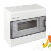 Rozdzielnica natynkowa 8 modułowa 1x8M drzwi transparentne IP40 SRn-8 (N+PE) 1.2 ELEKTRO-PLAST