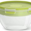Emsa Clip & Go pudełko na sałatkę 2.6 l tworzywo sztuczne z pokrywką, wodoodporny przeźroczysty, zielony N1071300