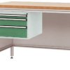 Manuflex ZB4675.6011 Gehäuse-Unterbau für ALU-Arbeitstische, Nutzhöhe 300 mm mit 3 Schubfächern, für Tischtiefe 600 mm