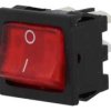 MK1071R Przełącznik kołyskowy, czerwony, dwubiegunowy 230V ON-OFF [DPST]