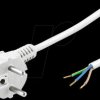 93311 Power cord, safety plug, 2.0 m, ws, open end