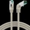 MK6001W.0,5G RJ45 Patch Cord Cat.6a S/FTP LSZH 1x90° grey 0,5m