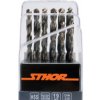 Wiertła do metalu Sthor 19szt 1-10mm CB-70885