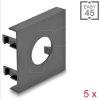 81403 Easy 45 module cover hole Ø 19.2 mm, 5 pieces, black