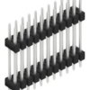 Pin header, 22 pole, pitch 2.54 mm, straight, black, 10057370