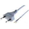 Power cord, Europe, plug type C, straight on open end, H03VVH2-F2x0.75 mm², gray, 2 m, 0L06601