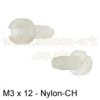 M3 x 12 nylon cheese head machine screw - (50 pack)
