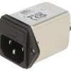 Złącze zasilające AC męskie 2A 250VAC C14 (E) 2,7mH FN9260-2-06
