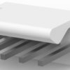Pin header, 5 pole, pitch 2.54 mm, straight, natural, 640456-5