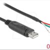 63497 USB 2.0 converter, A to 1x RS-232, 3x open ends, 0.5 m