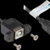 2511-03EB USB 2.0 Extension, plug B to panel jack B, 0,3m