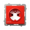 SONATA Gniazdo pojedyncze z uziemieniem DATA z kluczem czerwony GP-1RZK/m/00 OSPEL