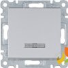 LUMINA Wyłącznik zwierny przycisk z podświetleniem srebrny WL0412 HAGER