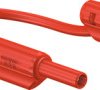 Measuring lead with (2 mm plug, spring-loaded, straight) to (2 mm plug, spring-loaded, straight), 300 mm, red, PVC, 0.5 mm², CAT