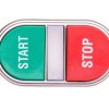 Przycisk dwuklawiszowy czerwono/zielony START-STOP podświetlany z samopowrotem LPCBL7233
