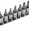 Końcówka wkrętakowa Torx, materiał Stal chromowo-molibdenowo-wanadowa, T10, T15, T20, T25, T30, T40, T8, 7 szt.