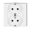 Gniazdo Podwójne Z Uziemieniem Schuko 2X(2P+Z) (Przesłony Torów Prądowych)...