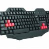 KLAWIATURA PRZEWODOWA MULTIMEDIALNA DLA GRACZY USB NINJA CZERWONA