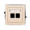DECO Gniazdo multimedialne podwójne bez modułu (standard Keystone) beżowy 1DGM-2P KARLIK