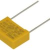 Kondensator; polipropylenowy; X2; MKP; 220nF; 310V AC; 10%; 6x12x18mm; 15mm; luzem; -40...+110°C