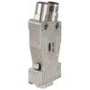 Adapter, D-Sub plug, 9 pole to M12 B coded, pin+socket, pins 2 and 4 assigned, 180°, 1264180000