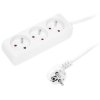 Przedłużacz sieciowy 3-Gniazda z uziemieniem 5m biały