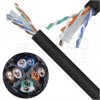 Kabel sieciowy U/UTP kat.6 skrętka 4x2x0,57mm zewnętrzny suchy PE czarny SecurityNET