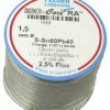 Lutowie z ołowiem średnica 1.5 mm Przewód Felder Lottechnik 40 % Pb temp. topnienia 183 °C 1000 g 60 % Zn