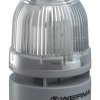 Sygnalizator akustyczny z lampą sygnalizacyjną 24 V Przezroczysty AC/DC IP65 Montaż ścienny 114dB