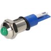R-TECH 657031 Panel Indicator 8mm Domed 24V Grn Nickel Brass