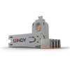 Lindy 40453 USB Port Blocker - Pack of 4 Colour Code: Orange