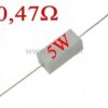Rezystor cermetowy 0,47 Ohm 5W