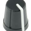 Pokrętło potencjometru oś: 6mm średnica: 13mm Kształt D Plastik Czarny RS PRO